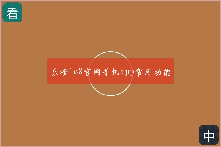 乐橙lc8官网手机app常用功能